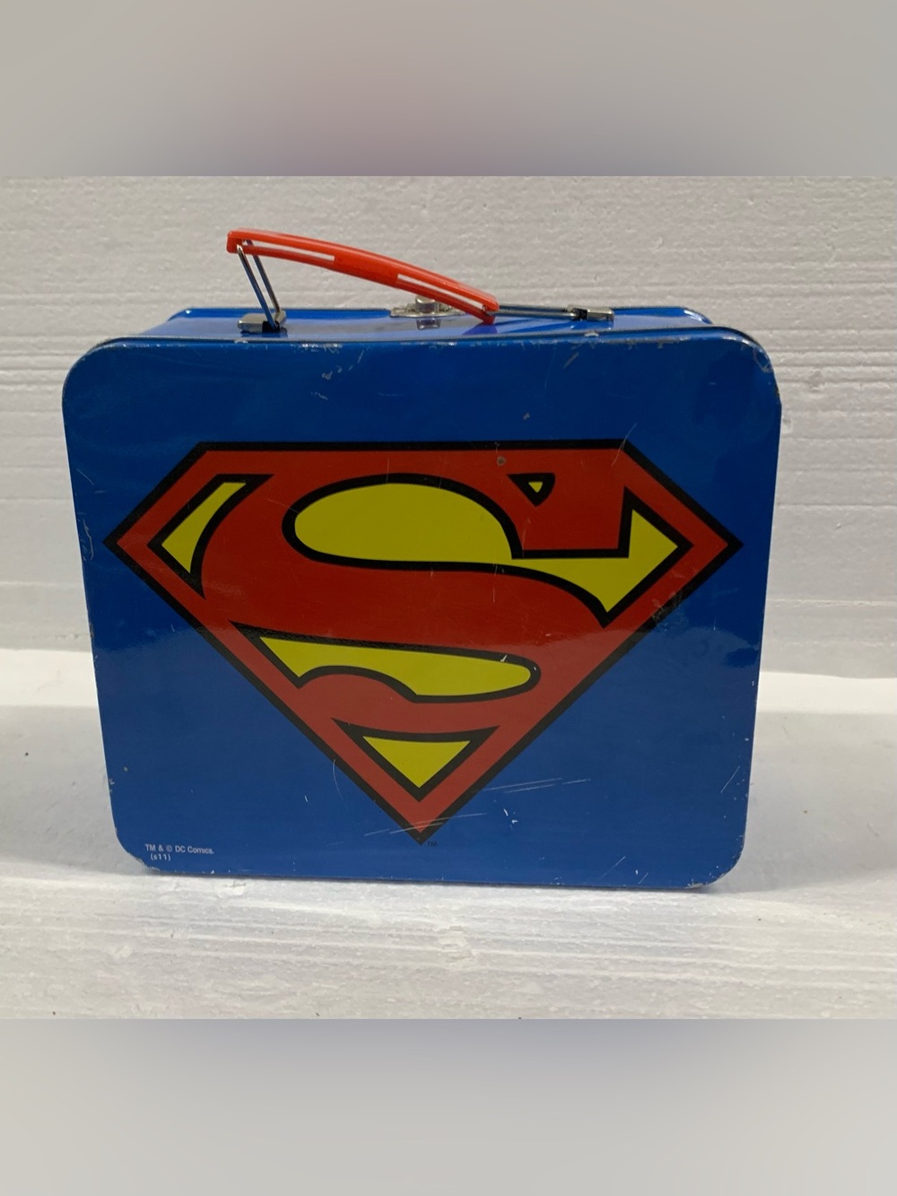 Superman-themed metal lunchbox/box